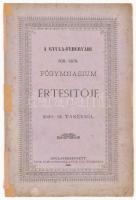 A Gyula-fehérvári Róm. Kath. Főgymnasium értesítőja az 1890-91. tanévről. Gyulafehérvártt, 1891., Pap György. Kiadói papírkötés, javított gerinccel.