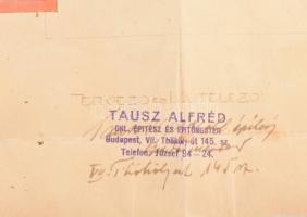 cca 1927 Nagys. Bunyor Erhard úr és neje családiház építkezése (Bp. X., Óhegy u. 34.), tervező és ki...