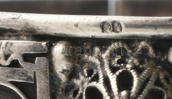 Ezüst(Ag) karperec, jelzett, d: 5,8 cm, nettó: 41,7 g