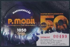 2023 Magyar rockklasszikusok P.Mobil vágott blokk piros 00499 sorszámmal