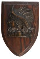 Jelzés nélkül: Faragott király fej. Fali dísz. 21x15 cm