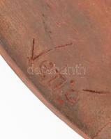 Veti G. jelzéssel: Lovas akrobata. Terrakotta fali dísz. Jelzett, hibátlan 38x28 cm