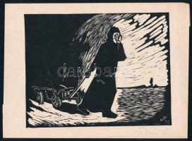 Ürmös Péter (1956- ): 5 db kisgrafika, meghívó. Vegyes technika, papír, jelzettek, lapméret: 15x10 c...