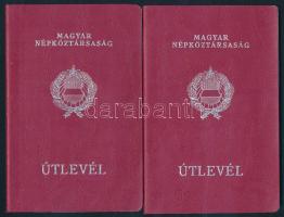 1980 2 db Magyar Népköztársaság által kiállított sorszámkövető útlevél