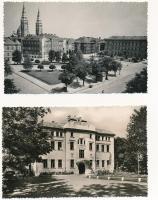 44 db MODERN használatlan fekete-fehér magyar város képeslap: Tiszántúl