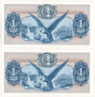 Kolumbia 1968. 1P (2db) sorszámkövető T:UNC
Colombia 1968. 1 Peso (2pcs) consecutive serials C:UNC ...