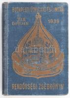 Budapesti útmutató és címtár. Rendőrségi zsebkönyv 1939. XIX. évfolyam. Bp., 1939, Pallas, 460+IV p. Hirdetésekkel, térképekkel. Kiadói aranyozott egészvászon-kötés, kopottas borítóval, sérült címlappal.