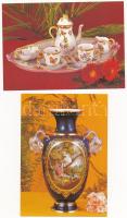 8 db MODERN motívum képeslap: porcelánok