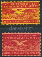 1932 Postagalamb kiállítás 2 db klf levélzáró bélyeg