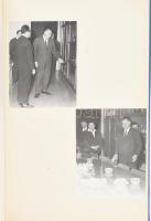 1968 Tiszai Vegyi Kombinát fotóalbuma Dimény Imre miniszter látogatásáról, 11×9 cm-es fotókkal