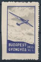 1933 Budapest-Gyöngyös légiposta levélzáró