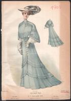 cca 1903-1906 5 szecessziós/art nouveau női divatkép, többségében a Le Bon Ton c. lapból. Litográfia...