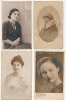 HÖLGYEK - 20 db régi fotó portré vegyes minőségben / LADIES - 20 pre-1945 photo portraits in mixed quality