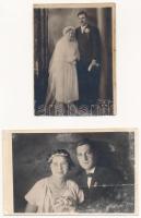 ESKÜVŐ - 23 db régi fotó vegyes minőségben / WEDDING - 23 pre-1945 photo in mixed quality