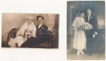 ESKÜVŐ - 23 db régi fotó vegyes minőségben / WEDDING - 23 pre-1945 photo in mixed quality