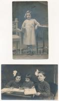 GYEREKEK - 23 db régi fotó portré vegyes minőségben / CHILDREN - 23 pre-1945 photo portraits in mixed quality