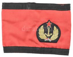 cca 1980 A Dunai Flottila karszalagja. 17x12 cm