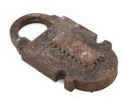 Antik nagy méretű öntöttvas lakat XIX. sz. eleje. 22 cm
