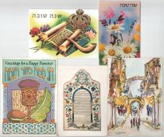 15 db MODERN zsidó üdvözlőlap héber nyelven / 15 modern Jewish greeting cards in Hebrew