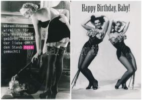 14 db MODERN motívum képeslap duplikáltakkal: hölgyek / 14 modern motive postcards with duplicate copies: ladies