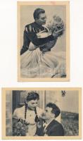 10 db MODERN magyar színész képeslap vegyes minőségben / 10 modern Hungarian motive postcards in mixed quality: actors and actresses