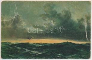 5 db RÉGI Stengel litho képeslap vegyes minőségben / 5 pre-1945 Stengel litho postcards in mixed qua...