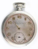 Chronometre March fém tokos zsebóra, üveg hiányzik, működőképes állapotban, d: 5 cm