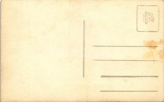 1928 Vágó Pál (1853-1928) magyar festőművész a ravatalon, temetés. photo (fl)