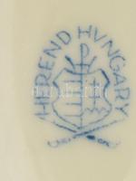 Herendi porcelán áttört tojás Kézzel festett, jelzett, hibátlan 12x7 cm