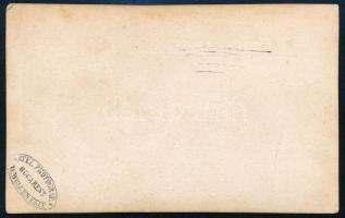 cca 1859-1865 Emanuel Marsberger portréja, keményhátú fotó Wollenteit bukaresti műterméből, névvel f...