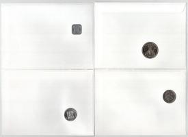 4db-os érmés boríték tétel, mind különféle és német nyelvű tájékoztatóval, benne: Transkei, Suriname...