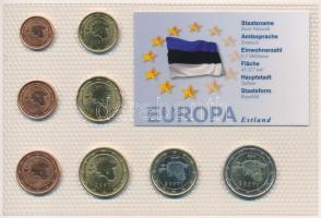 Észtország 2011. 1c-2E (8xklf) "Europa" forgalmi összeállítás fóliatokban T:UNC,AU Estland 2011. 1 Cent - 2 Euro (8xdiff) "Europa" coin set in foil packing C:UNC,AU