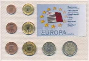 Málta 2008. 1c-2E (8xklf) "Europa" forgalmi összeállítás fóliatokban T:UNC,AU
Malta 2008....