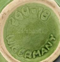 Alaska váza. Német retro kerámia iparművész váza. Kézzel festett, jelzett, hibátlan 18 cm