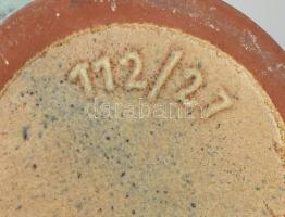 Német retro kerámia iparművész váza. Kézzel festett, jelzett, kis kopással 28 cm