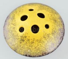 Ikebana váza. Mázas iparművész kerámia. Kézzel festett, hibátlan 18 cm