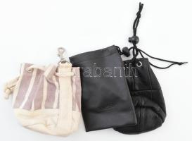 3 db szütyő, különféle szín és anyag