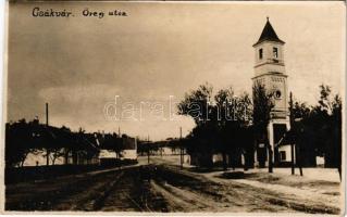 1933 Csákvár, Öreg utca, Tűzoltótorony. photo