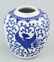 Kínai porcelán váza. Kézzel festett, jelzett, hibátlan 11 cm