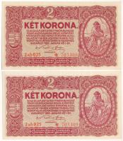 1920. 2K (2x) sorszámkövetők "2ab" T:UNC egyiken kis folt Adamo K7