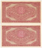 1920. 2K (2x) sorszámkövetők "2ab" T:UNC egyiken kis folt Adamo K7