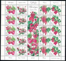 Berry plants minisheet with 5 set, Bogyós növények 5 sort tartalmazó kisív
