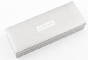 Inoxcrom golyóstoll és töltőceruza pár, díszdobozban, a tollon gravírozott ajándékozási felirattal