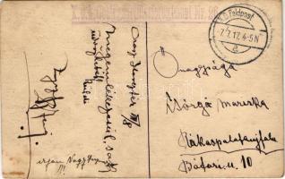 1917 Karpathenbär / Első világháborús orosz harctér, katonák által kilőtt medve a Kárpátokban / WWI ...