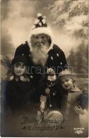 1928 Boldog Karácsonyi ünnepeket, Mikulás / Christmas greeting, Saint Nicholas