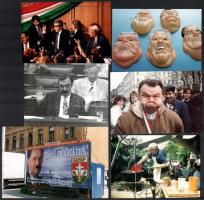 A rendszerváltás időszakának eseményei, politikusok, tüntetések, stb., 29 db vegyes méretű sajtófotó...