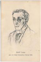 Adolf Loos (1870-1933). gez von Oskar Kokoschka, Februar 1916.