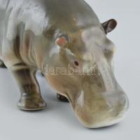 Goebel porcelán víziló. Kézzel festett, jelzett, minimális kopással 18 cm