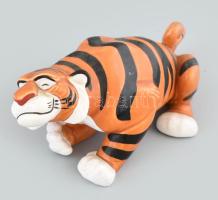 Schmid porcelán tigris. Kézzel festett, jelzett, hibátlan 17 cm