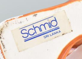 Schmid porcelán tigris. Kézzel festett, jelzett, hibátlan 17 cm